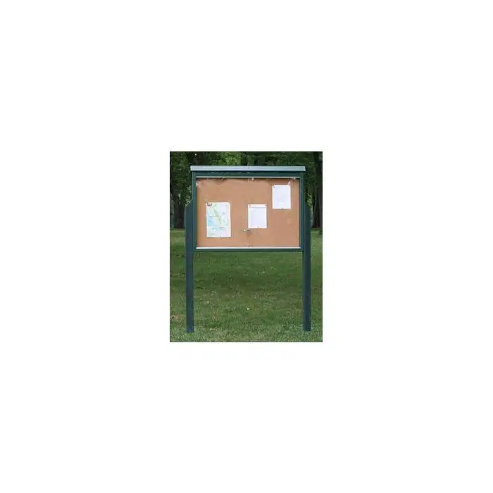 Single-Sided Medium Recycled Plastic Message Center with posts