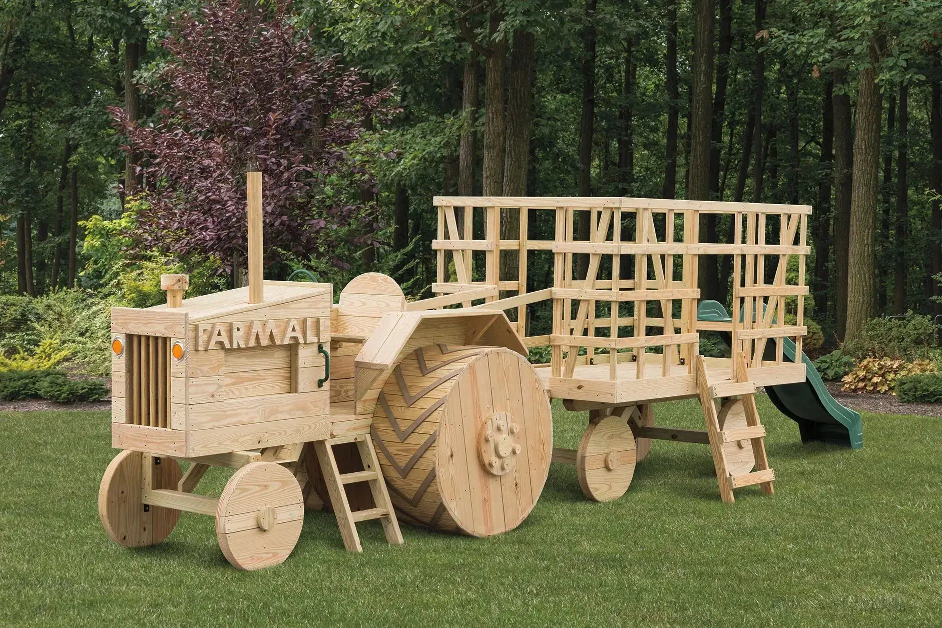 Tractor & Wagon w/ 8’ Slide