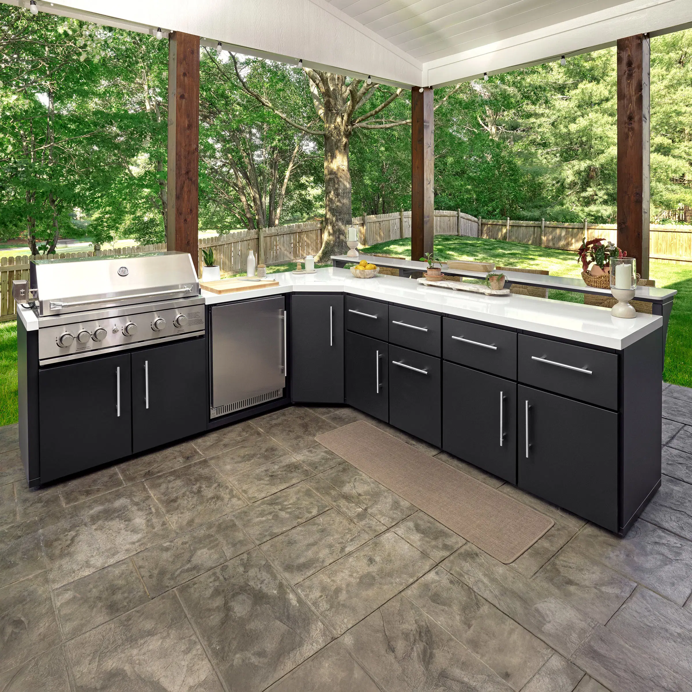 EMORY CORNER OUTDOOR KITCHEN ISLAND AND BAR – LEFT/RIGHT OPTIONS