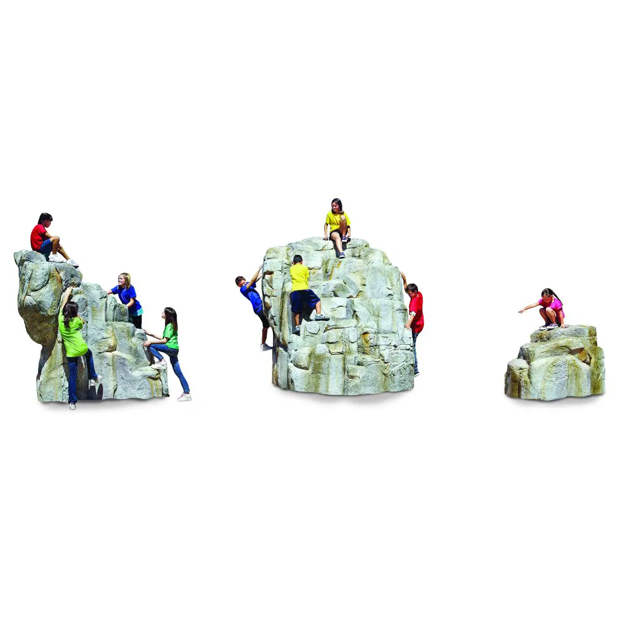 NatureROCKS 3 Boulder Set - Dark Gray Granite (small, medium, large)