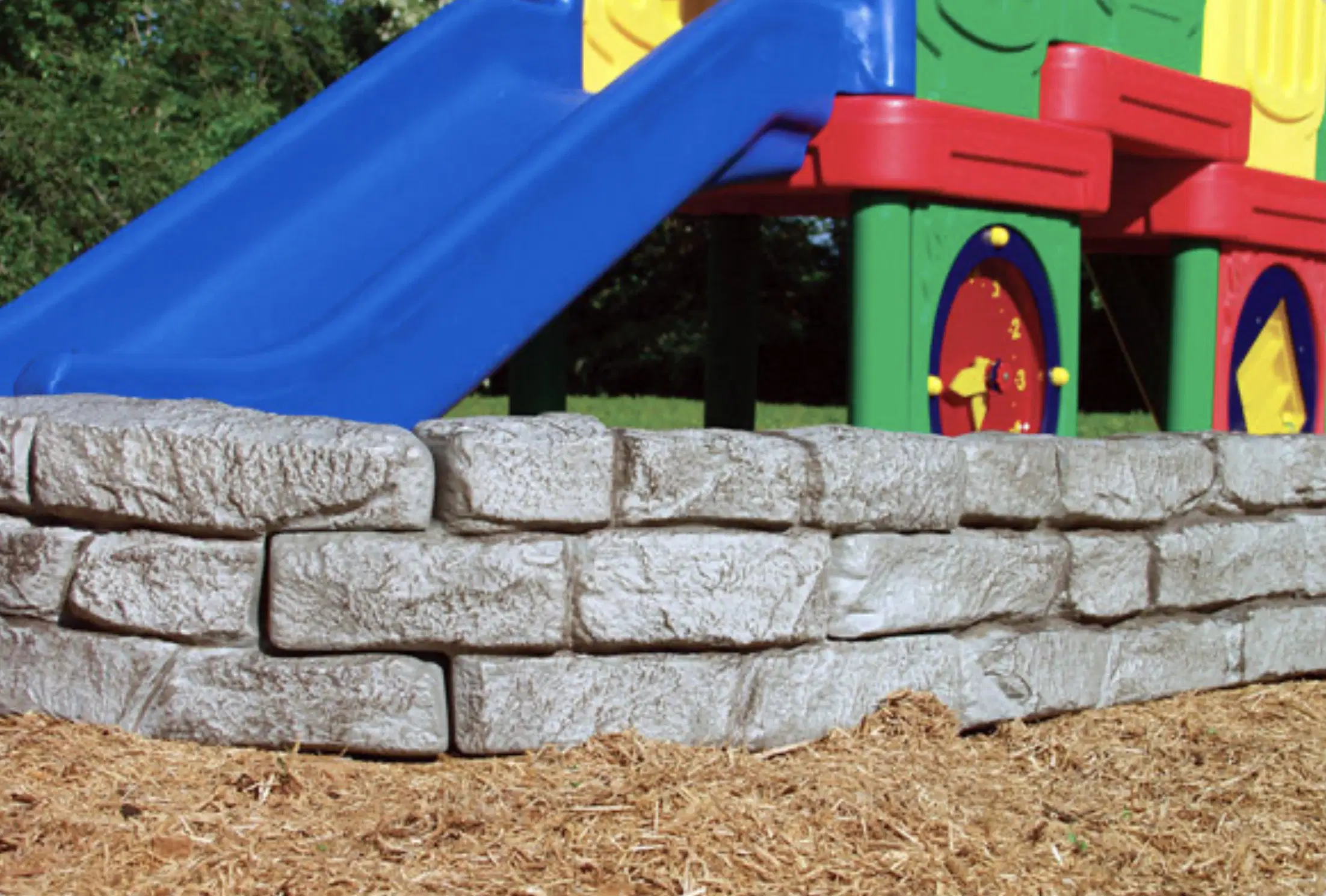 Faux Stone Playground Border Timbers