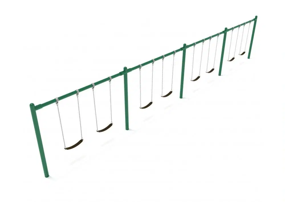 8 feet high Elite Single Post Swing - 4 Bays