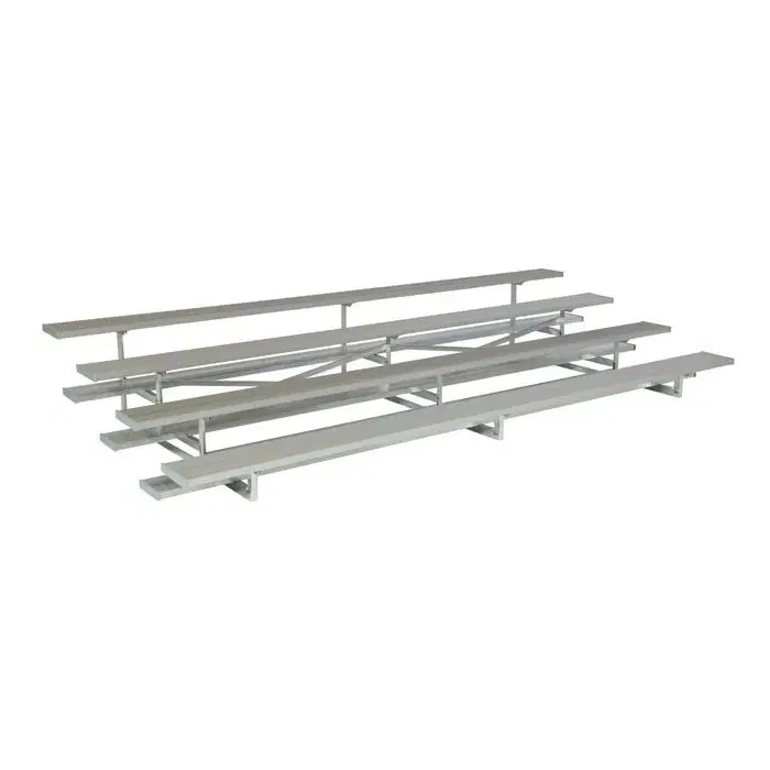 4 Row Low-Rise Aluminum Bleachers - Sideline Series