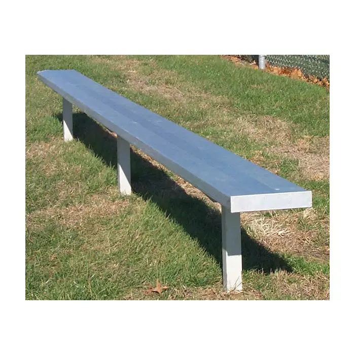 Aluminum Player's Bench without Backrest - Inground Mount