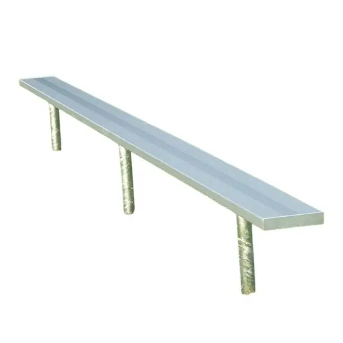 Aluminum Player's Bench with Galvanized Frame - In-Ground Mount