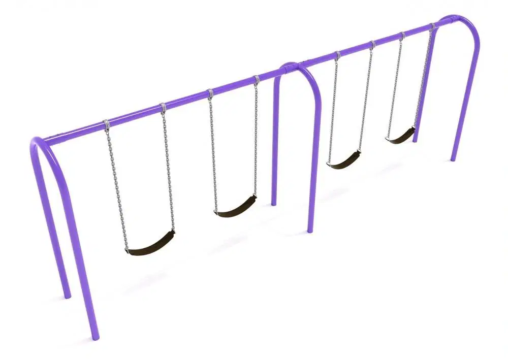 8 Feet High Elite Arch Post Swing - 2 Bays - Surplus - Purple