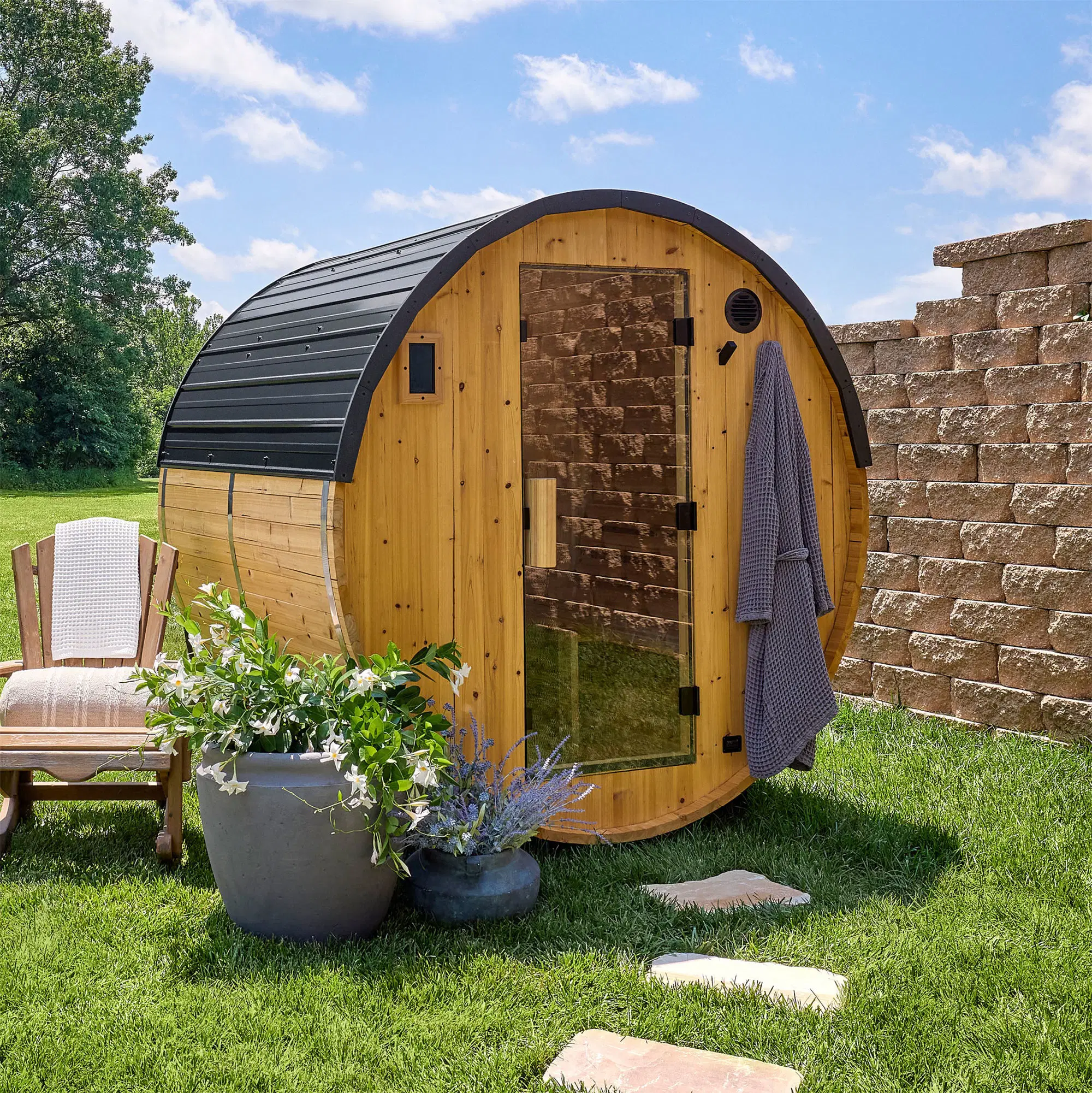 PAXTON OUTDOOR BARREL SAUNA – 2-4 PERSON