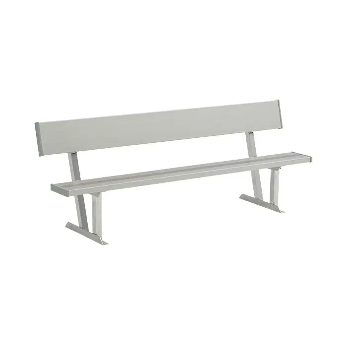 All-Aluminum Player's Bench with Back - Portable