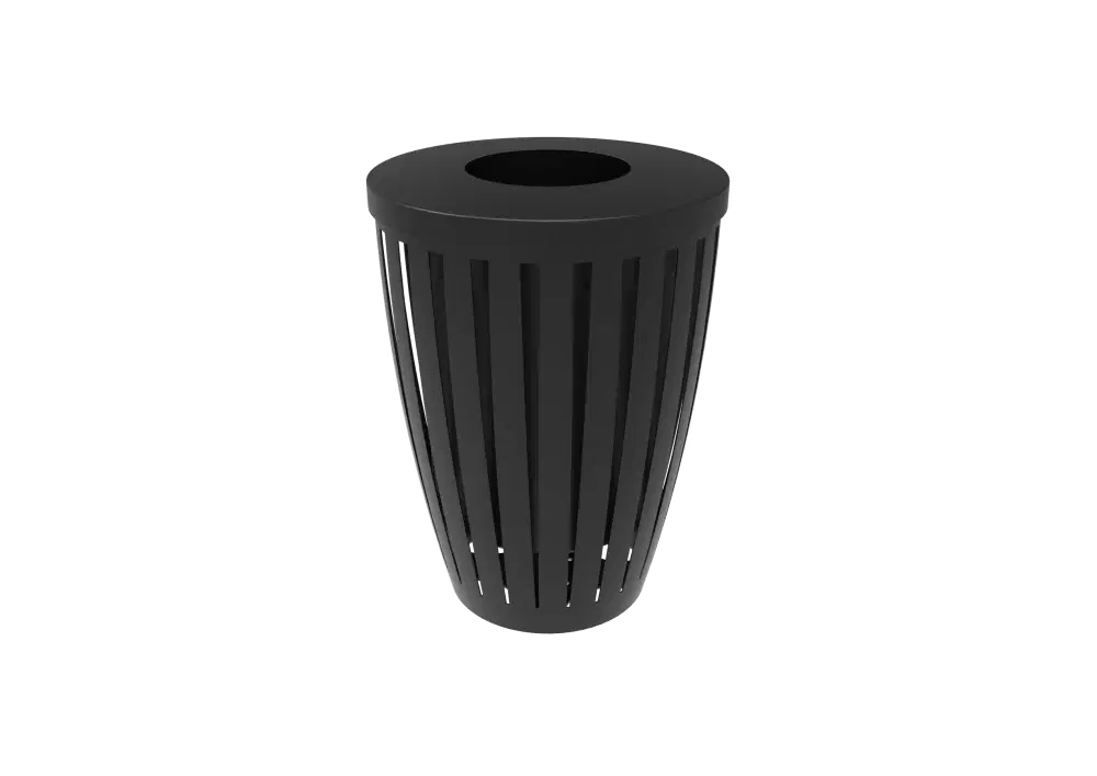 Downtown Trash Receptacle Tapered with Flattop