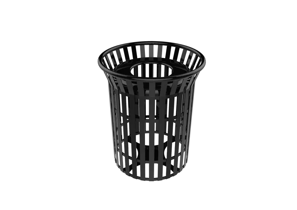 32 Gallon Skyline Trash Receptacle with Flared Top and Liner