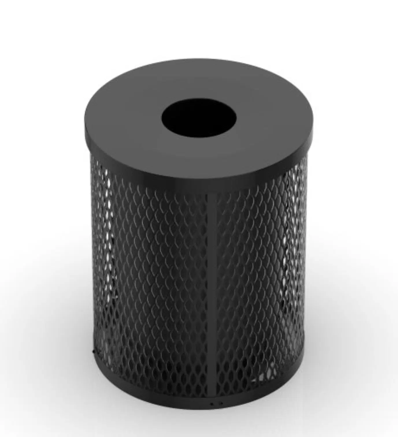 Everest Series Trash Receptacle with Flat Top Lid