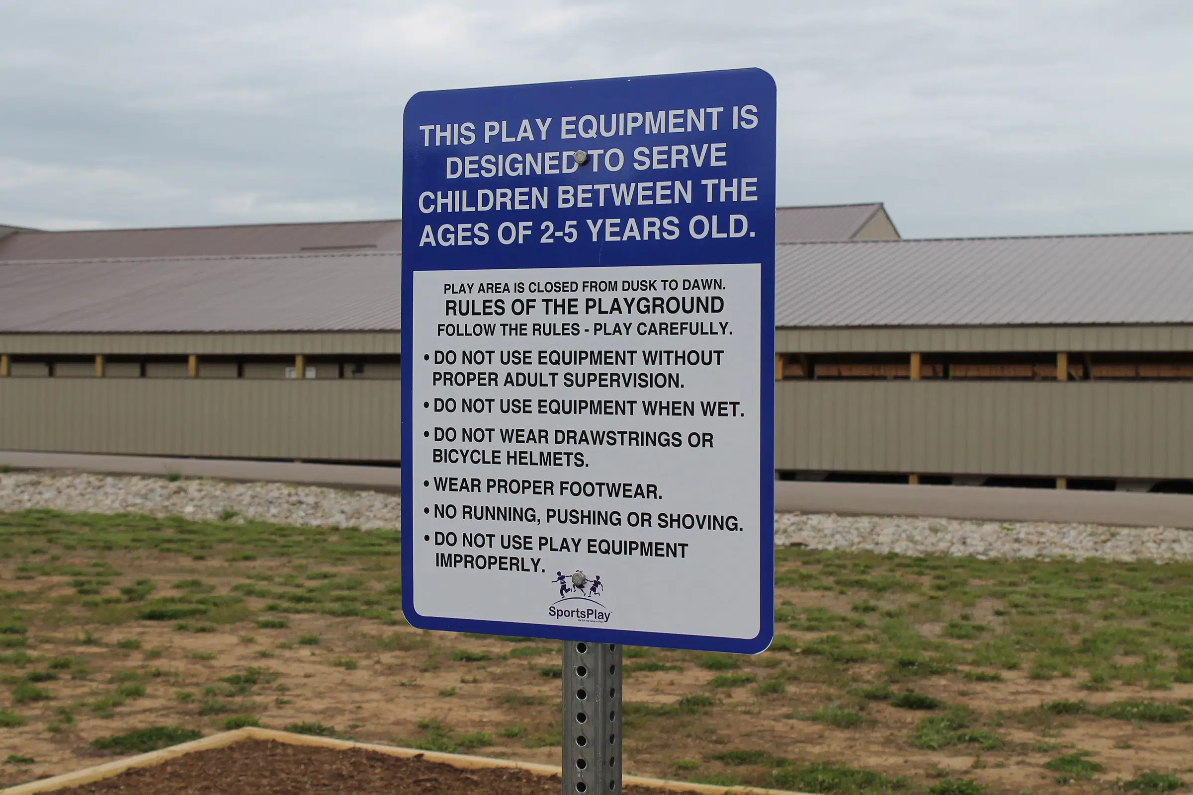 Ages 2 – 5 Play Area Sign