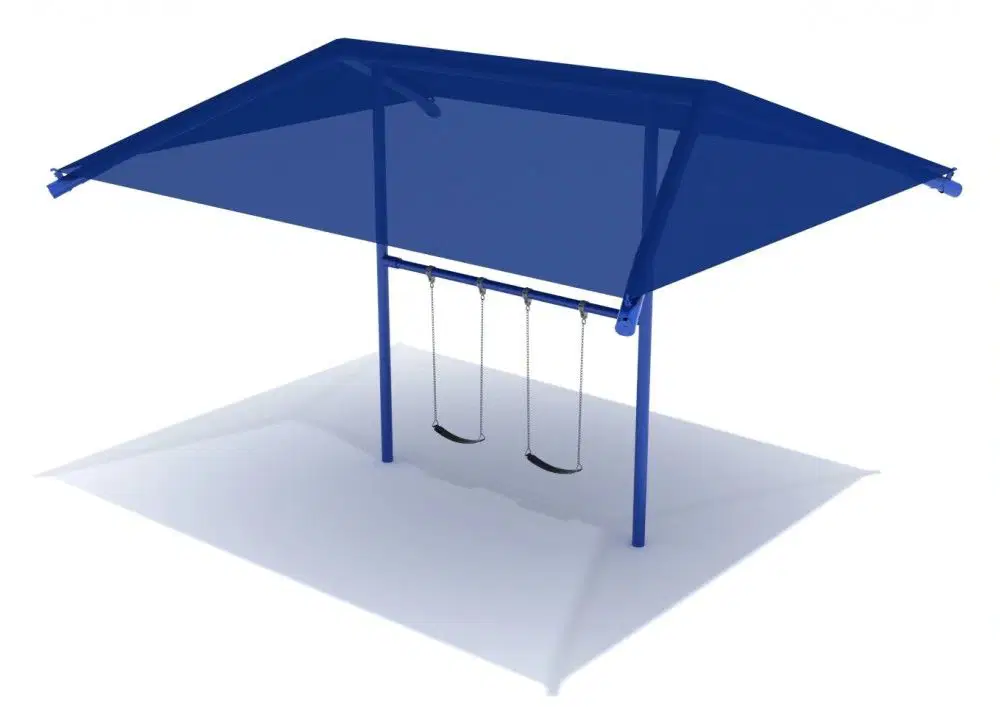 8 Feet Elite Single Post Swing With Shade - 1 Bay