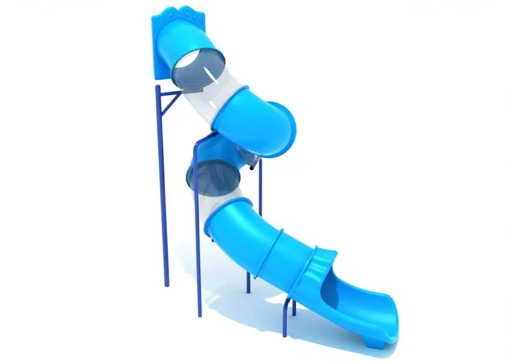 12-Foot Spiral Tube Slide, Slide and Mounts Only