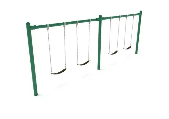 8-Foot-High Elite Single-Post Swing With Two Bays