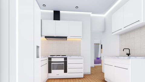 rendu virtuel rénovation cuisine