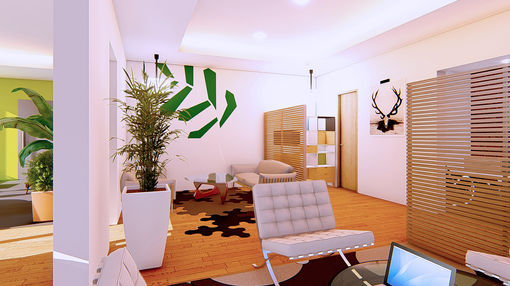 plan 3d espace détente