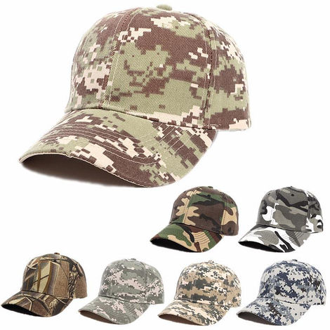 High-quality camouflage baseball cap - All-weather outdoor sports sun hat with curved brim