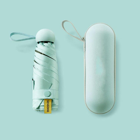 Mint Mini pocket 5 times easy to carry rain/sun umbrella women Capsule creative umbrella small umbrellas