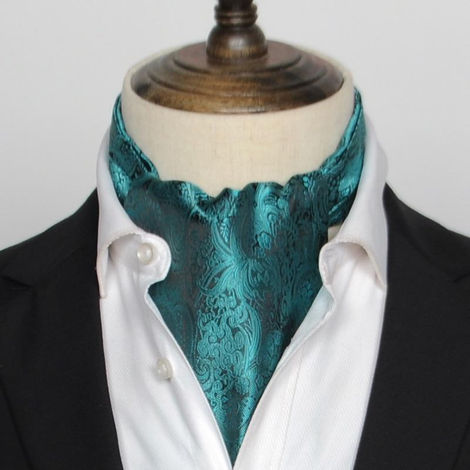 Teal Fashion luxury silk print men's polka dot scarf suit england Jacquard men's business scarf