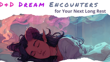 sleeping tiefling adventurer with the blog post title above