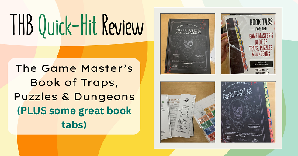 D&D Traps, Puzzles & Dungeons Book + Tabs Review