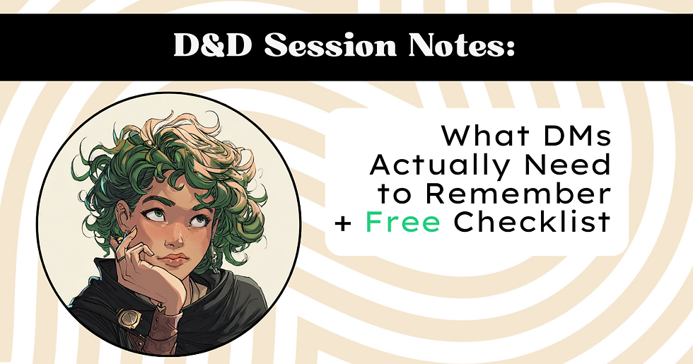 blog post cover image with title and human adventurer woman with green hair sitting thoughtfully