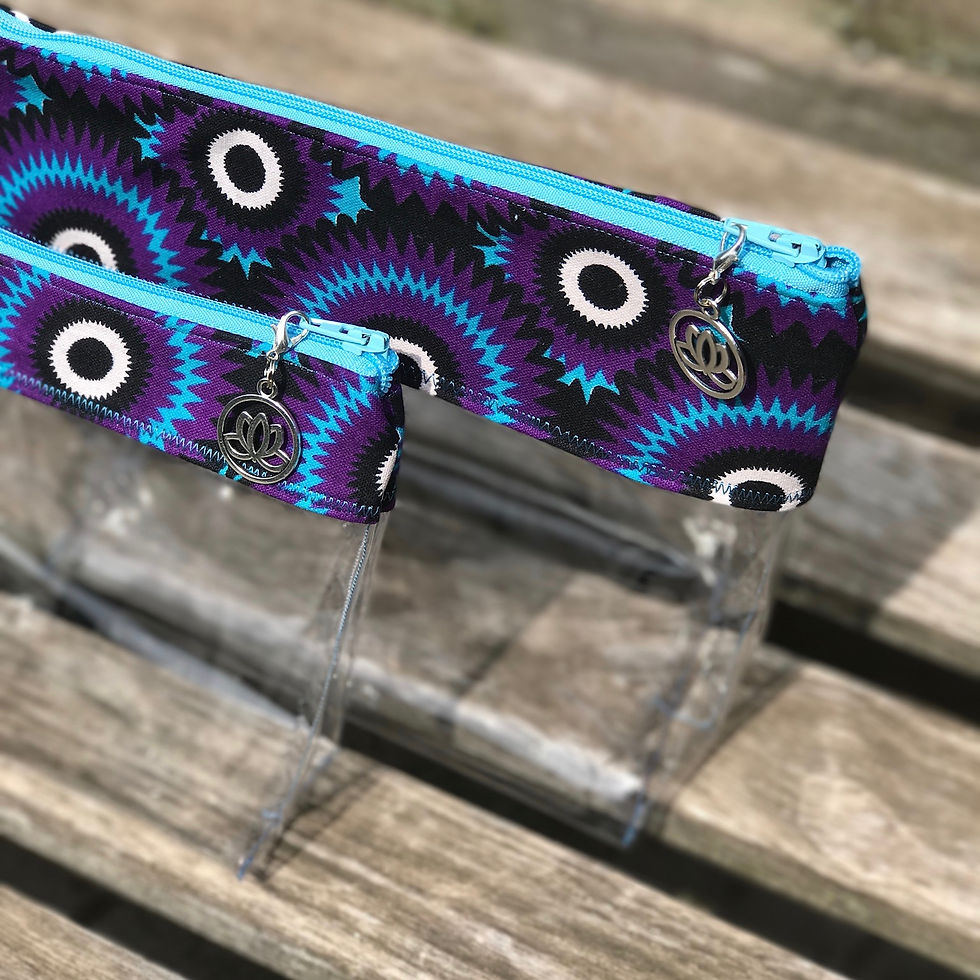 Thumbnail: Clear Flat Bottom Pouch-Purple Eye-Midi