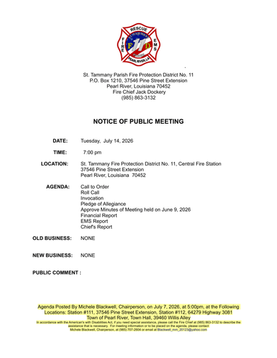 MEETING NOTICE