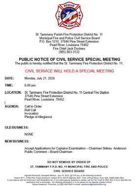 CIVIL SERVICE MEETING