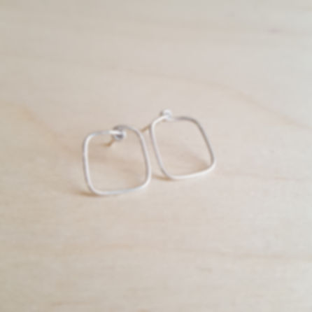 Tiny Cube Post Earrings