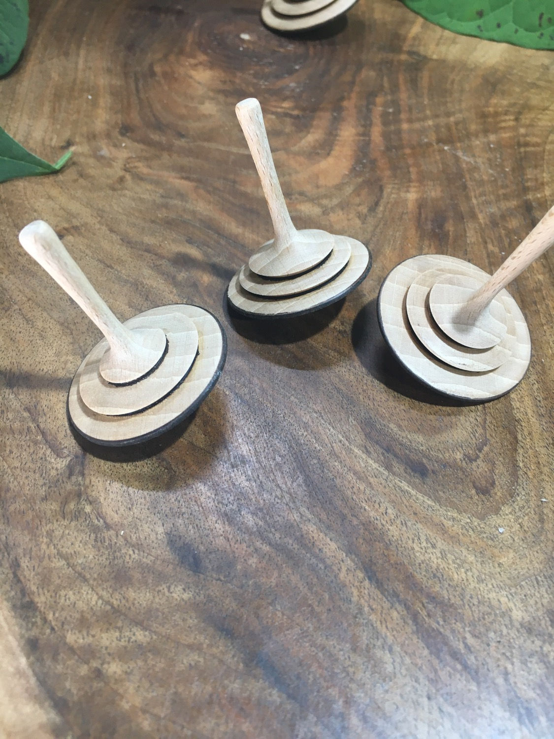 Toupie en bois de hêtre 