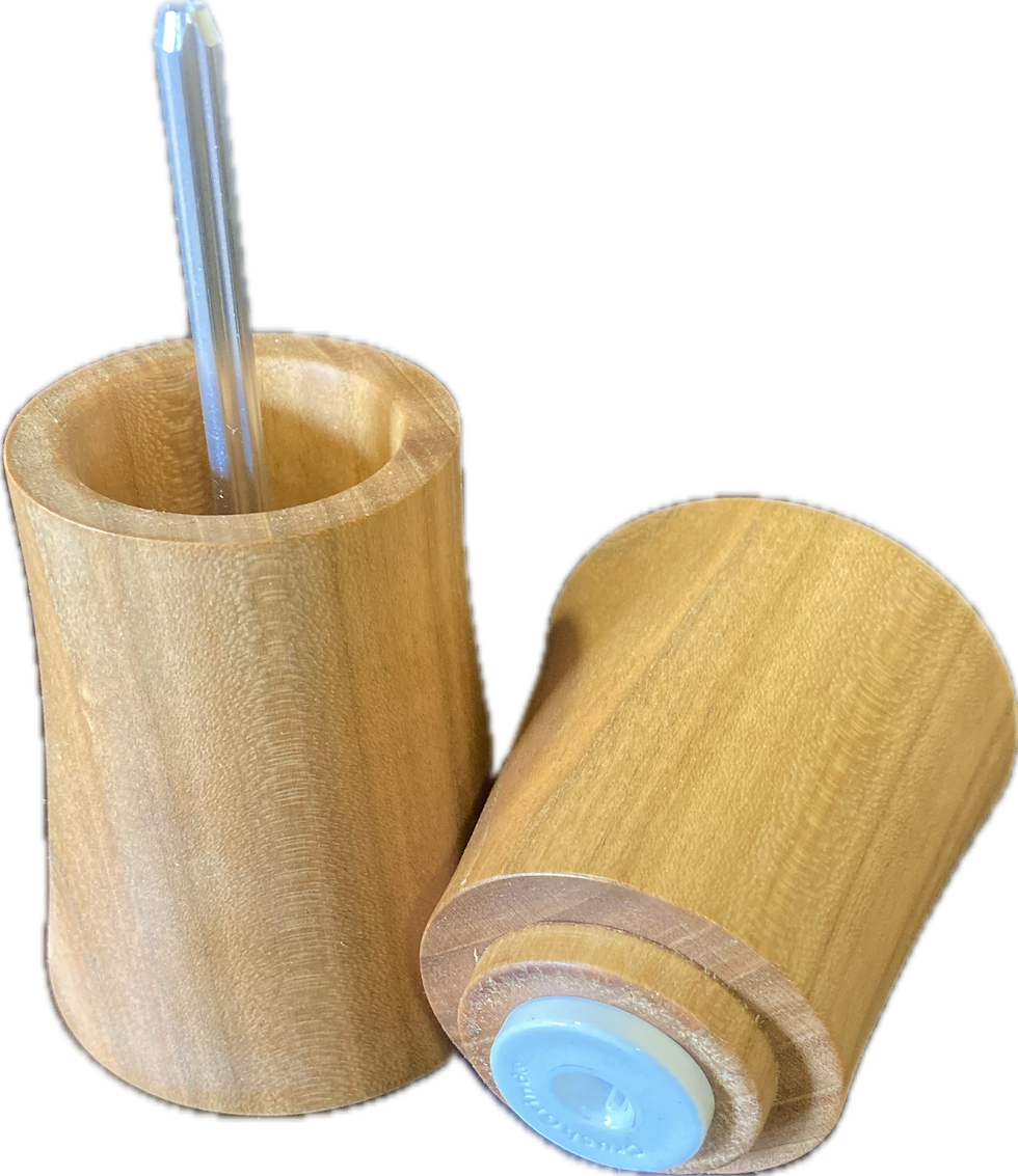 Miniature : Moulin à poivre en bois de merisier  H13cm Ø6