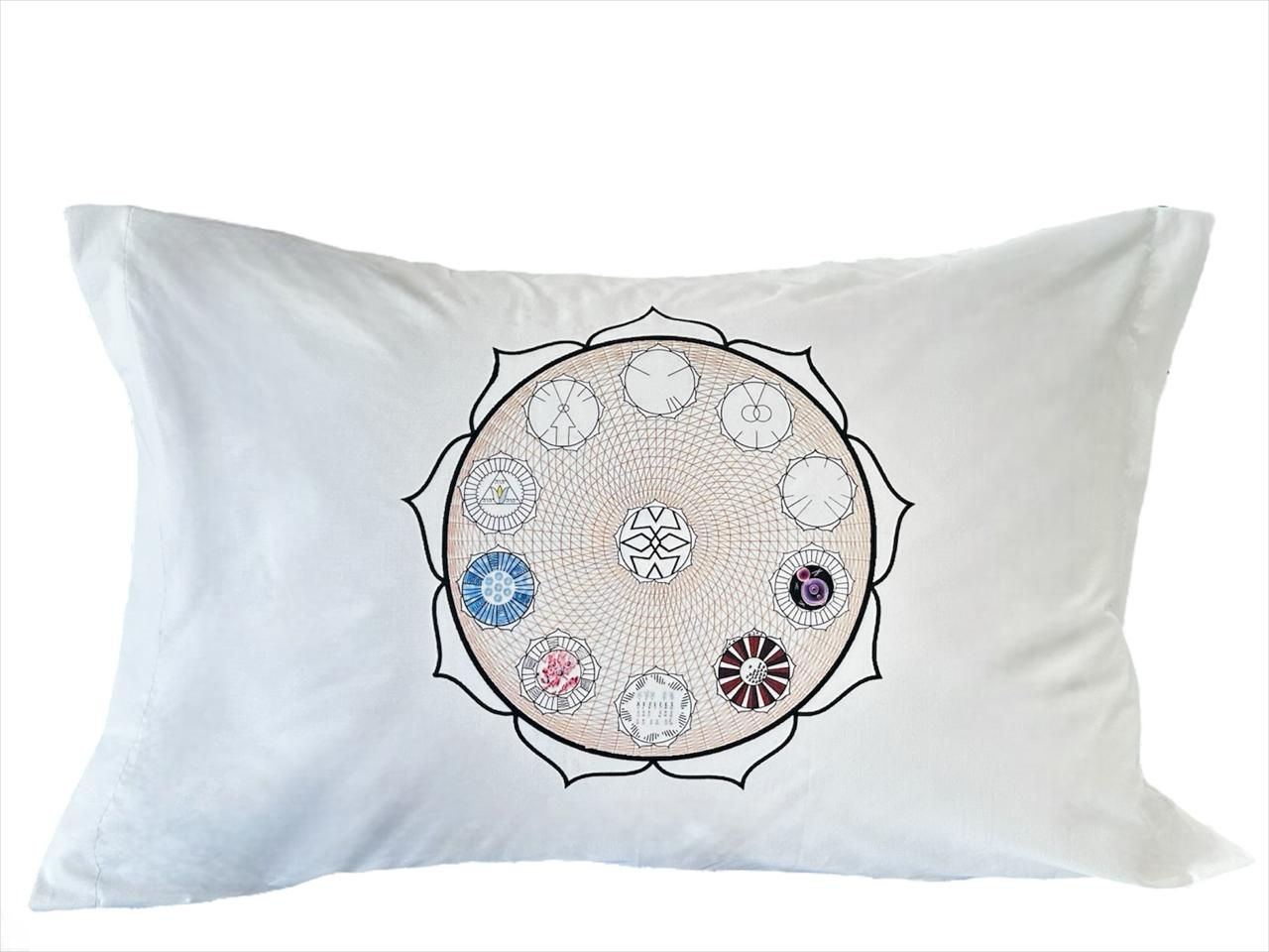 Fronha com estampa Mandala Chave Multidimensional Corpo Físico