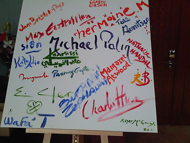 sion scott wilson, author website, Michael Palin, Margaret Atwood, Roger McGough, Eion Colfer, Kate Adie