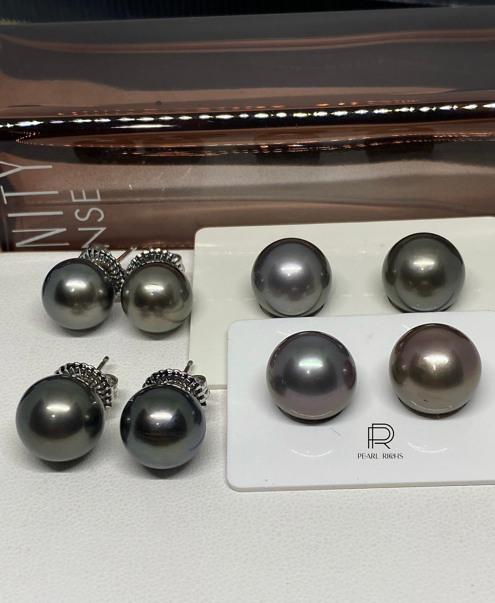 ภาพขนาดย่อ: 10-10.5 mm.Tahiti studs pearl earring