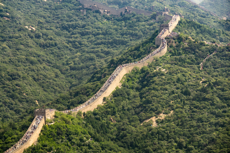 aerial-view-famous-great-wall-china-surrounded-by-green-trees-summer Medium.png