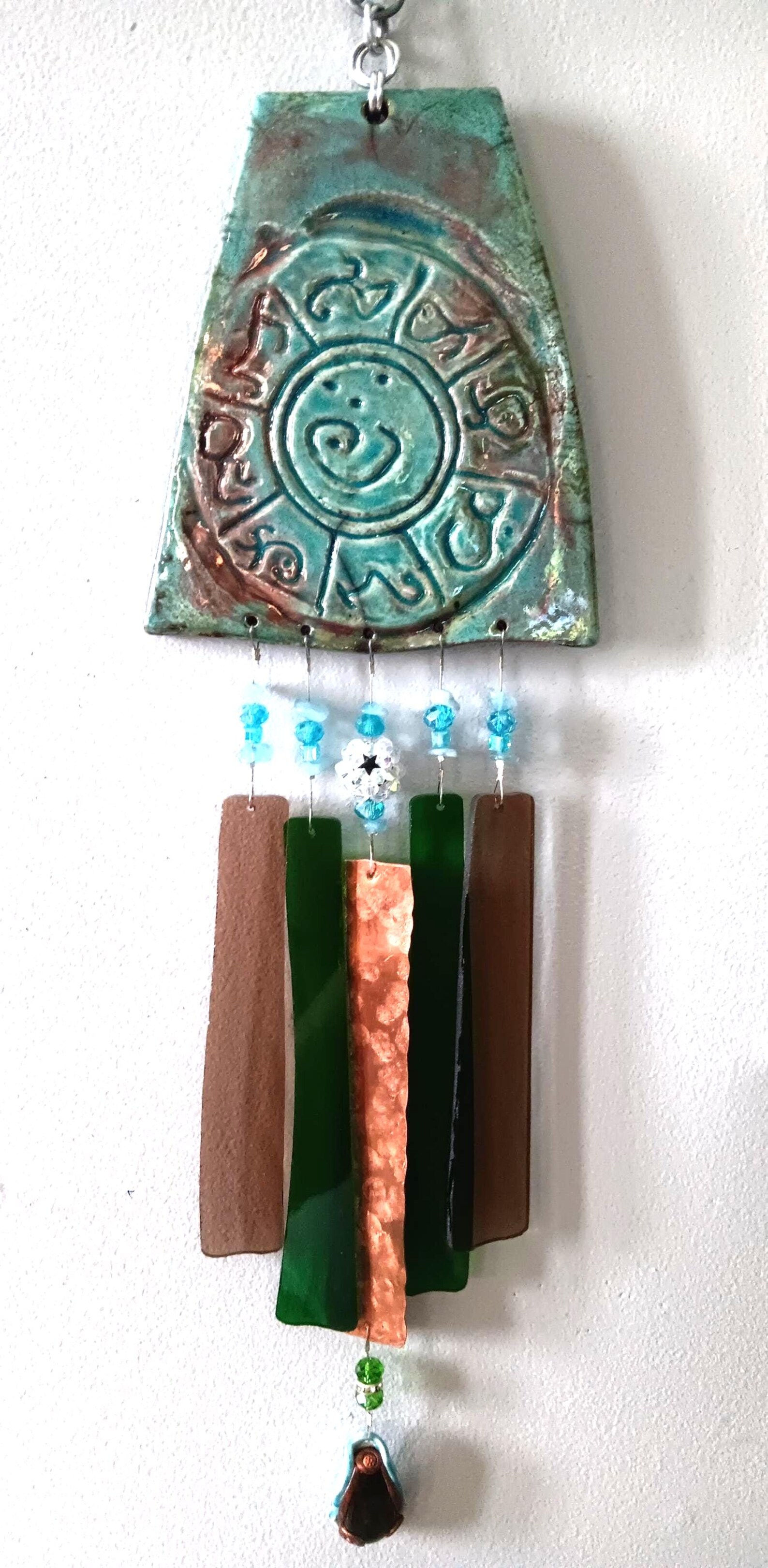 Lemurian Atlantis Ceramic & Glass Wind Chime