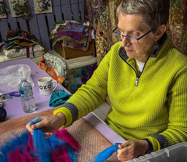 laying out fibres.JPG