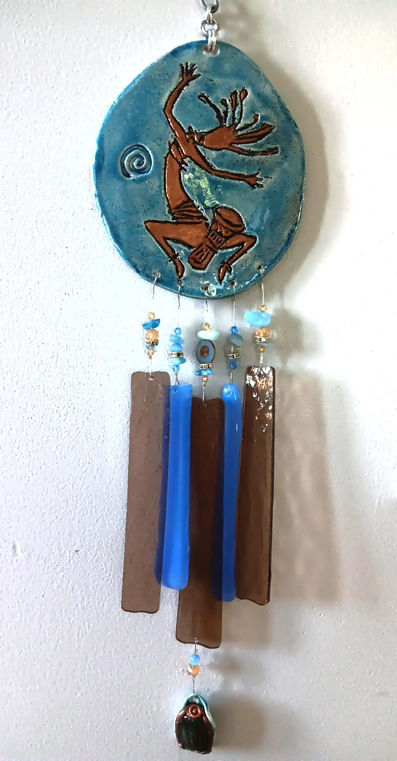 Kokopelli Hopi Petroglyph Garden Patio Wind Chime