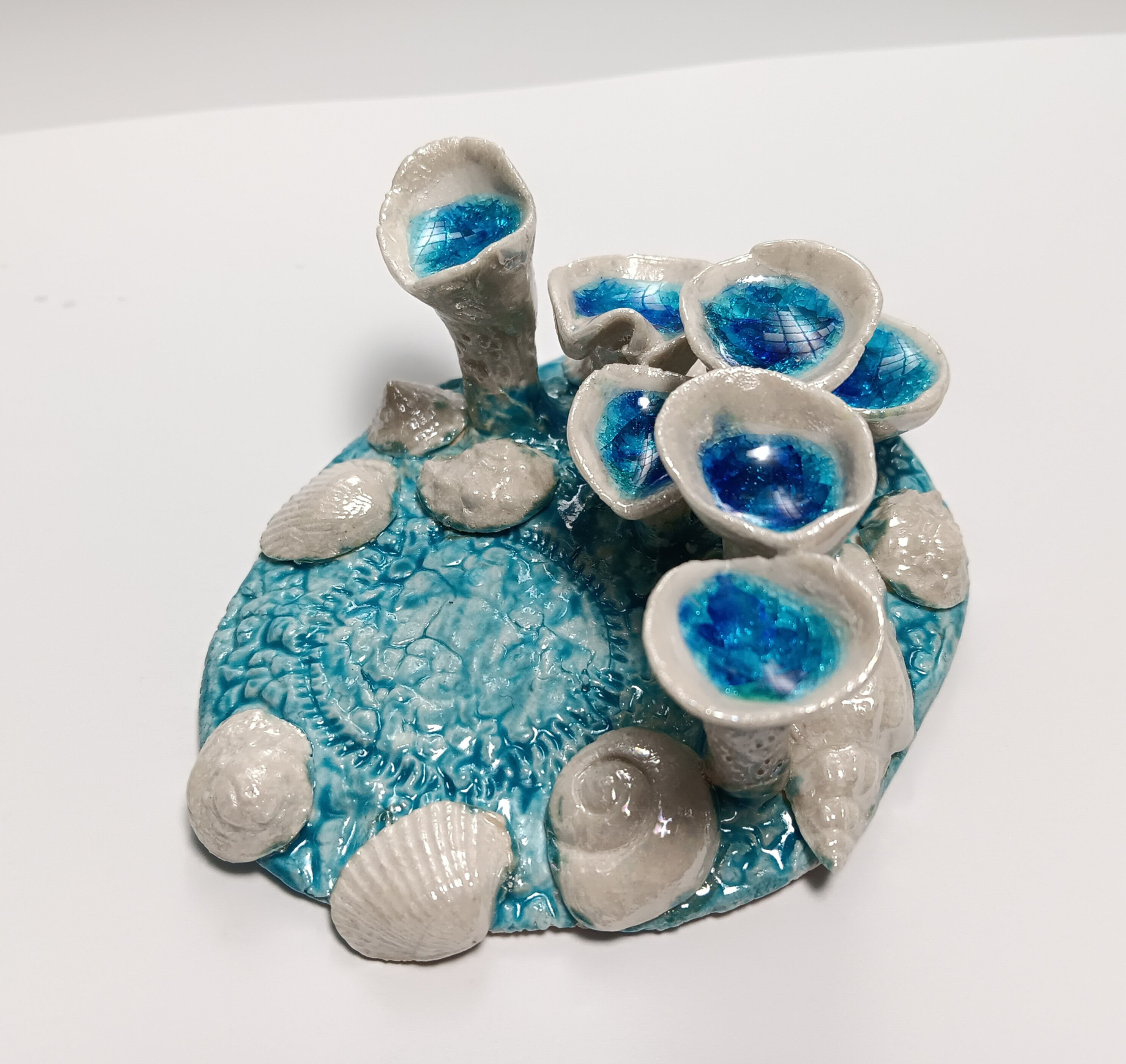 Porcelain Sea Barnacle Tidal Pool Incense Burner .2