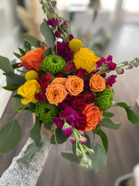 Vibrant garden wedding flower package.