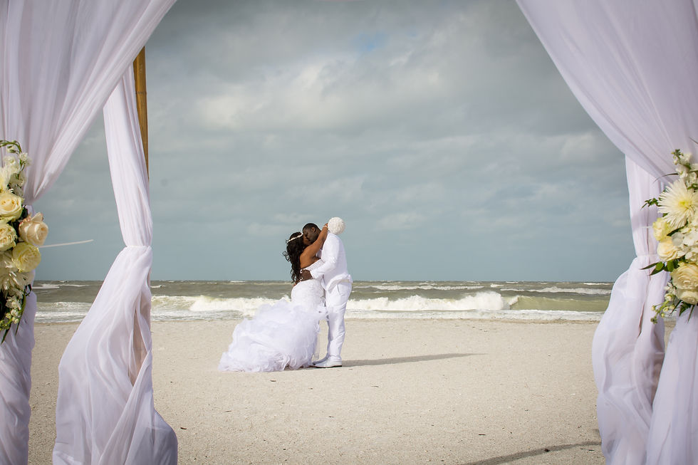 Garden Lux, white chiffon draping