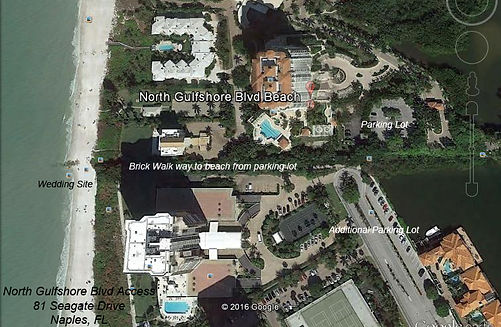 Naples wedding beach map