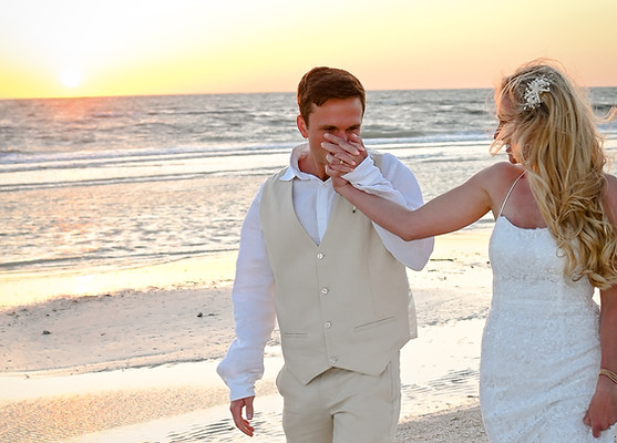 Fort Myers beach wedding sunset
