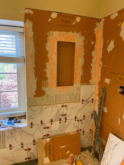 Schluter System installation and tile process