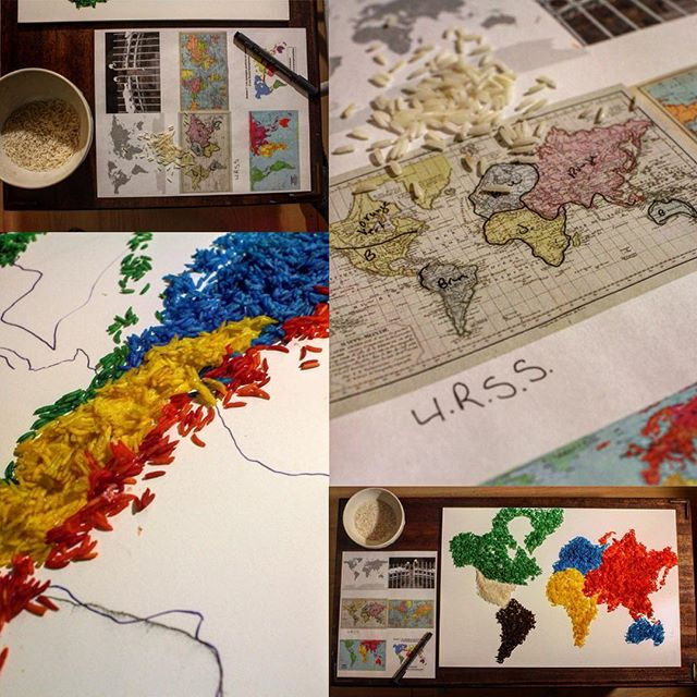  jour 6 _ ici se mélangent #croire #soviétique #riz (du monde imaginaire de capitaine crochet, la bouffe_ colorés, les grain