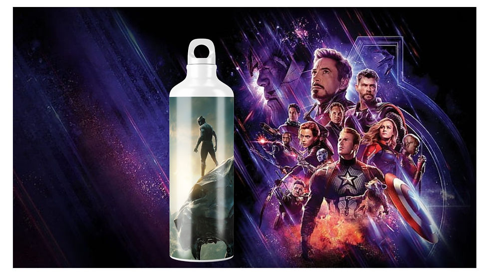 Thumbnail: Avengers Edition Black Panther Print Water Bottle (1L)