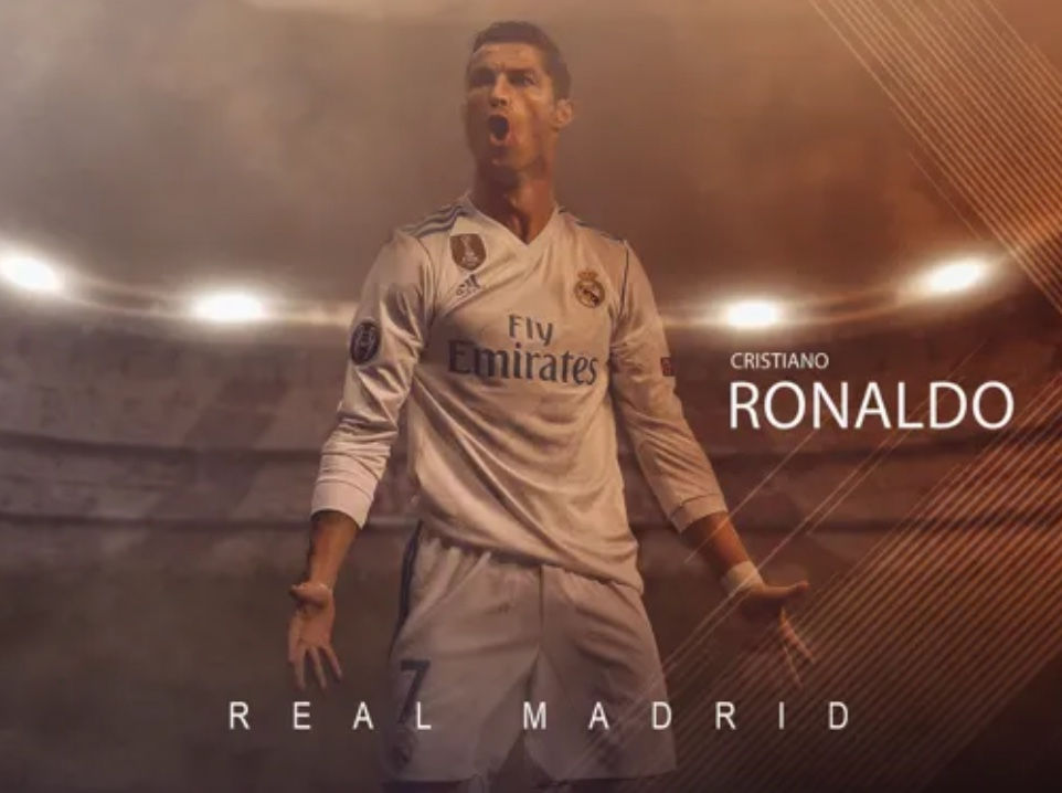 Thumbnail: Cristiano Ronaldo Print Water Bottle