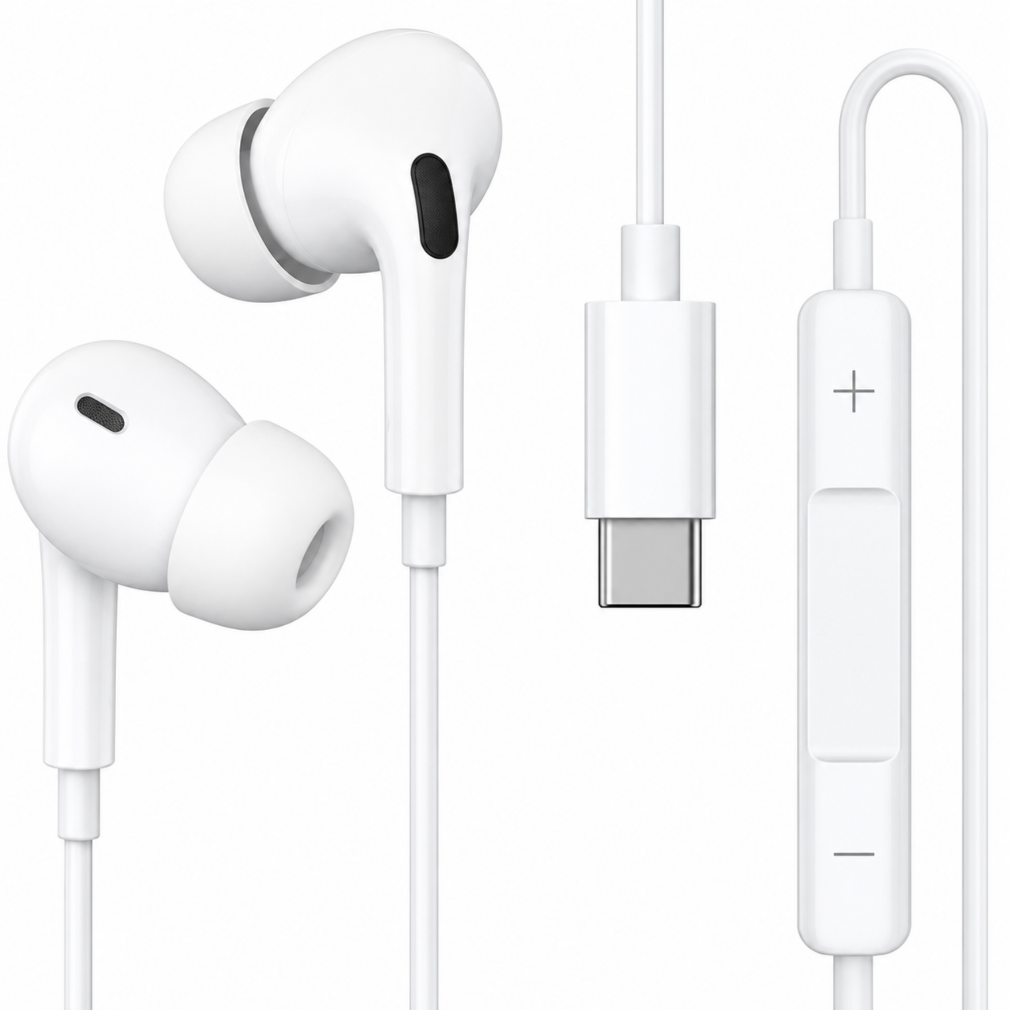 Umake Premium Type-C Earphones with Deep Bass | Wired In-Ear Headphones